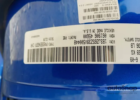 2009 Dodge Viper Srt10 z USA, uszkodzony, nr VIN 1B3JZ65Z39V500448